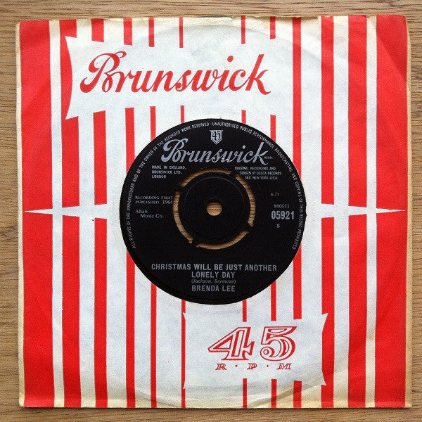 Brenda Lee : Christmas Will Be Just Another Lonely Day (7", Single)
