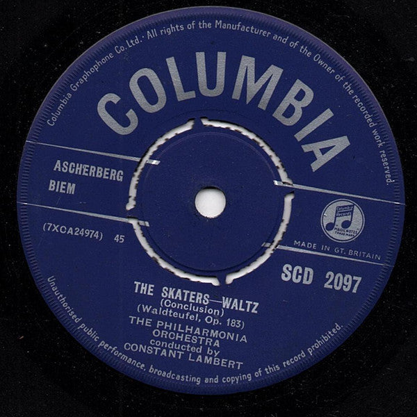 Emil Waldteufel, Philharmonia Orchestra, Constant Lambert : The Skaters (7", Single, RE)