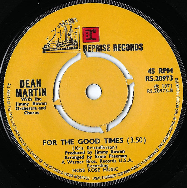 Dean Martin With Jimmy Bowen Orchestra & Chorus : Georgia Sunshine (7", Single, 4 P)