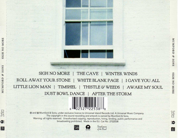 Mumford & Sons : Sigh No More (CD, Album, RE, Son)