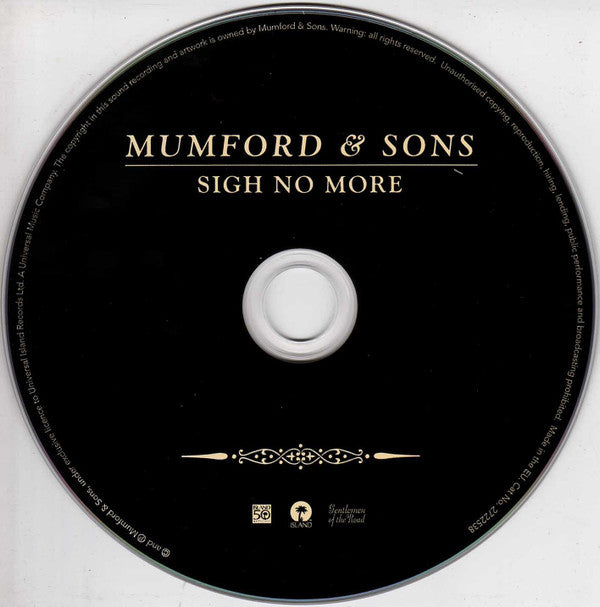 Mumford & Sons : Sigh No More (CD, Album, RE, Son)