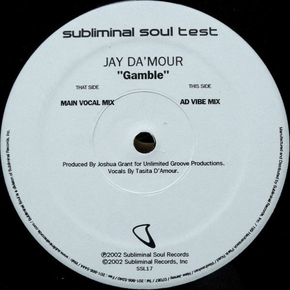Jay Da'mour : Gamble (12", TP)