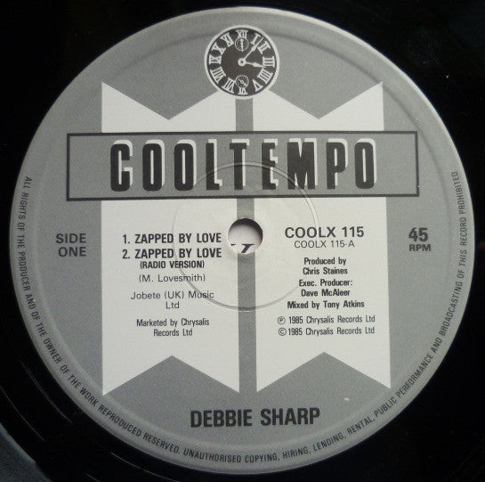 Debbie Sharp : Zapped By Love (12")
