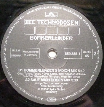 Die Technodosen : Bommerlunder (12")