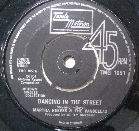 Martha Reeves & The Vandellas : Jimmy Mack / Dancing In The Street (7", Single)