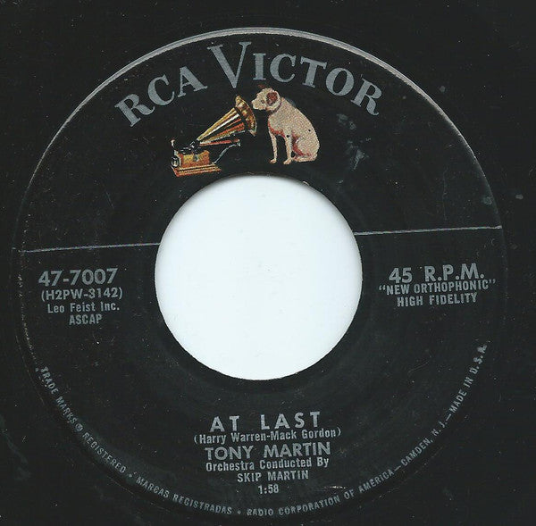 Tony Martin (3) : Scusami / At Last (7")