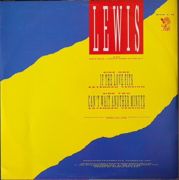 Lewis Sisters : If The Love Fits / Can't Wait Another Minute (12")