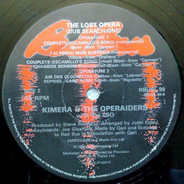 Kimera (3) & The Operaiders With The LSO* : The Lost Opera (12", Comp)