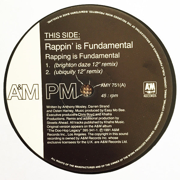 Rappin' Is Fundamental : Rapping Is Fundamental (12")