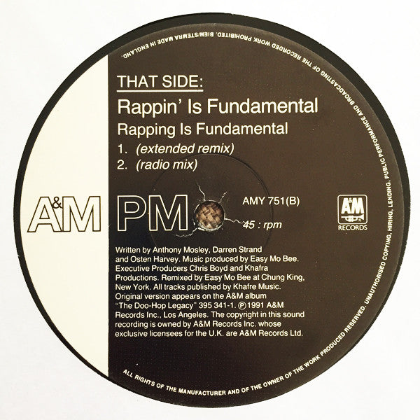 Rappin' Is Fundamental : Rapping Is Fundamental (12")