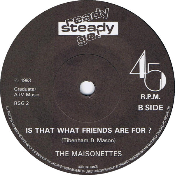 The Maisonettes : Where I Stand (7", Single)