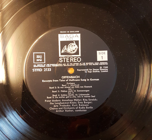 Jacques Offenbach - Peter Anders (2), Rita Streich, Erna Berger : Tales Of Hoffmann = Hoffmanns Erzählungen = Les Contes D'Hoffmann (LP)