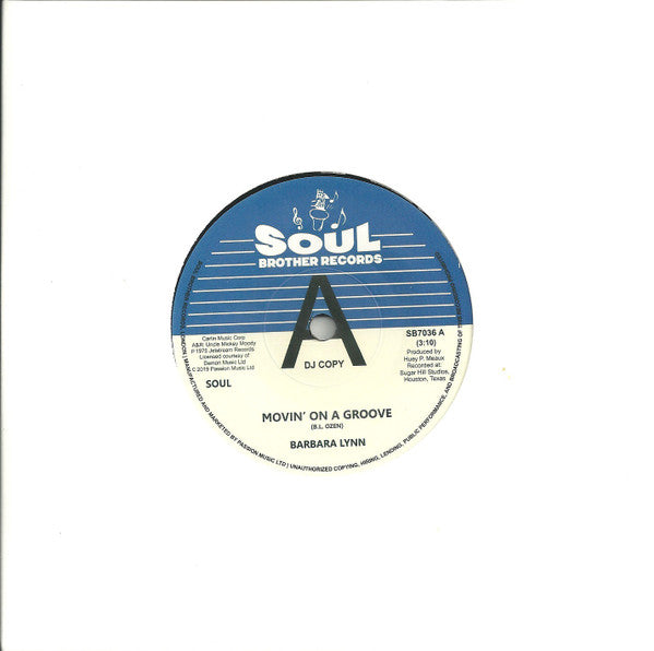 Barbara Lynn : Movin' On A Groove / Disco Music (7", Num, RE, DJ )