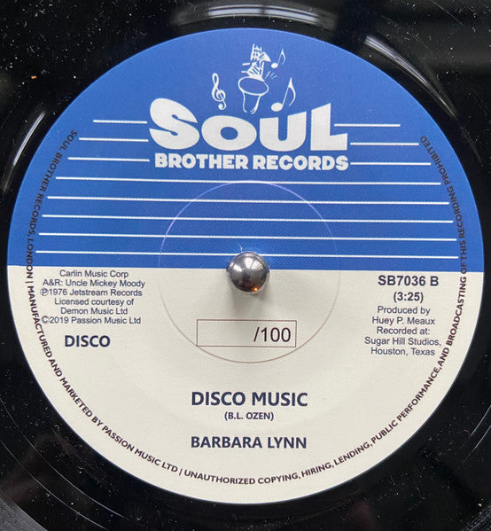 Barbara Lynn : Movin' On A Groove / Disco Music (7", Num, RE, DJ )