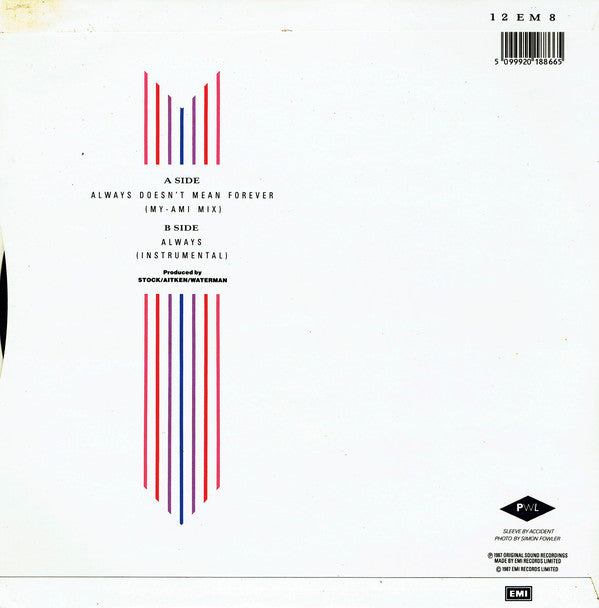Hazell Dean : Always Doesn't Mean Forever (12", Single)