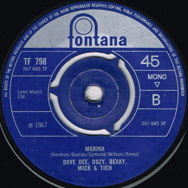 Dave Dee, Dozy, Beaky, Mick & Tich : Touch Me, Touch Me (7", Single, Mono)