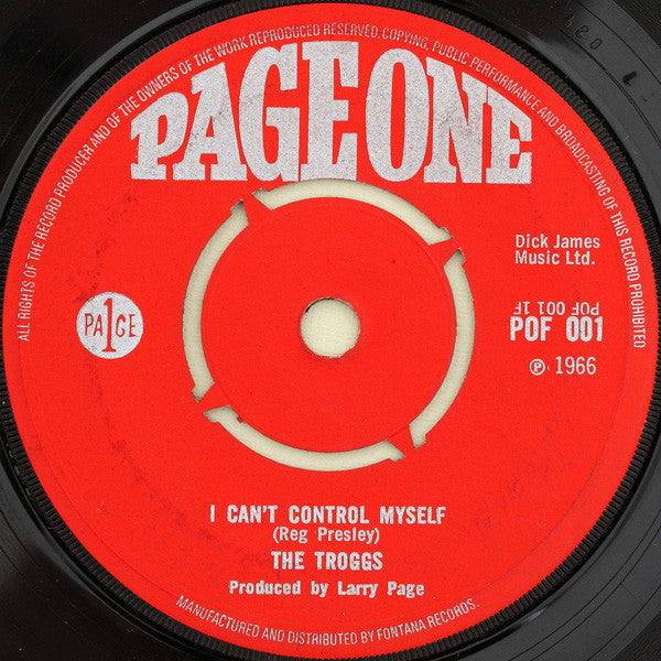 The Troggs : I Can't Control Myself  (7", Single, Mono, 4-P)