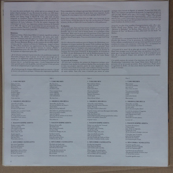 Janet Baker, The Academy Of St. Martin-in-the-Fields, Sir Neville Marriner : Arie Amorose (LP)