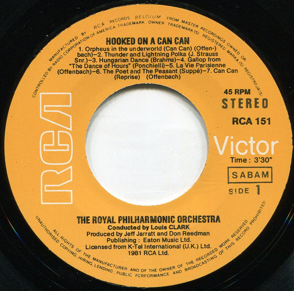 Royal Philharmonic Orchestra : Hooked On A Can Can (7")