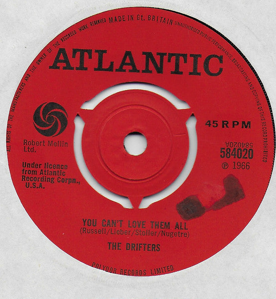 The Drifters : You Can't Love Them All (7", Single, 3-P)