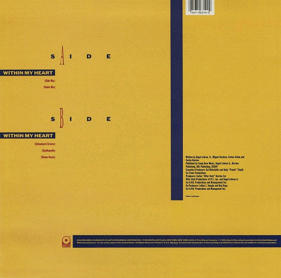 Voyce : Within My Heart (12")