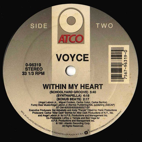 Voyce : Within My Heart (12")