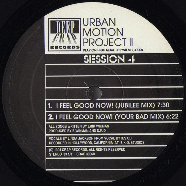 The Urban Motion Project : Holiday / I Feel Good Now! (12")