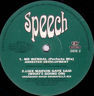 Speech : Like Marvin Gaye Said (What's Going On) (12")