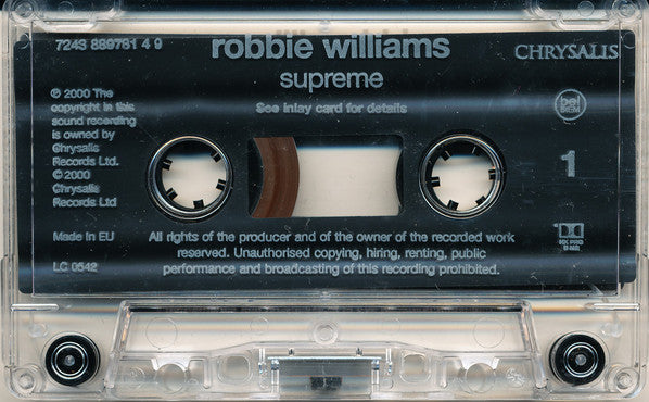 Robbie Williams : Supreme (Cass, Single)