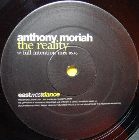 Anthony Moriah : The Reality (12", Promo)