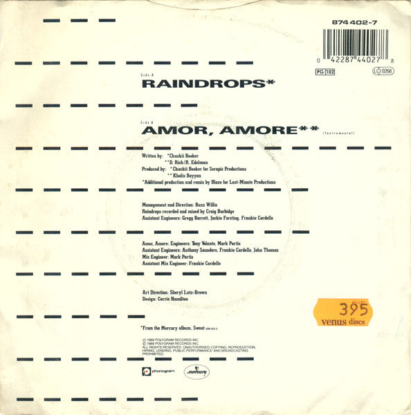 Kool & The Gang : Raindrops (7", Single)
