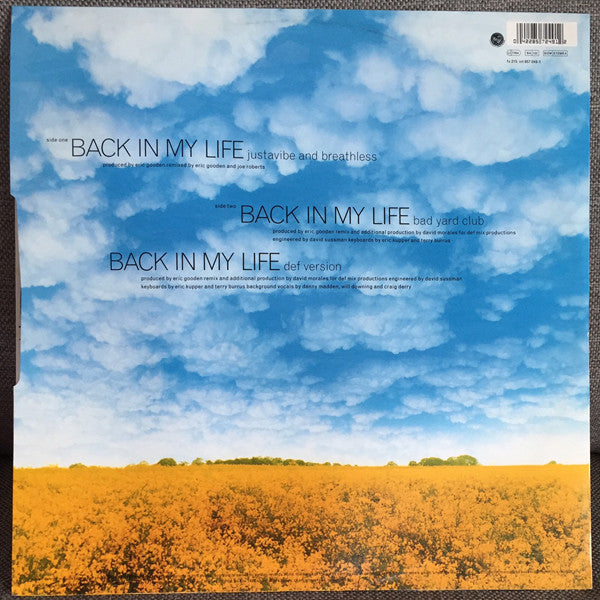 Joe Roberts : Back In My Life (The Justavibe And Breathless Mix) (12", Single)