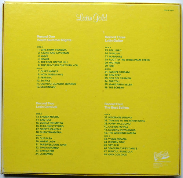 Unknown Artist : Latin Gold  (4xLP, Comp + Box)
