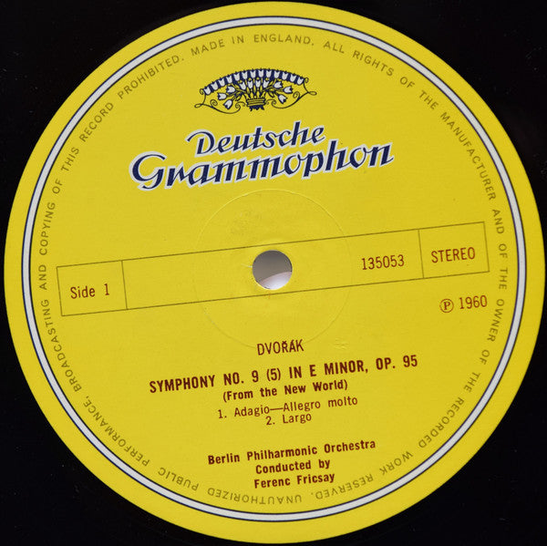 Antonín Dvořák, Berliner Philharmoniker , Conducted By Ferenc Fricsay : Symphony No. 9 (5) In E Minor, Op. 95 (From The New World) (LP)