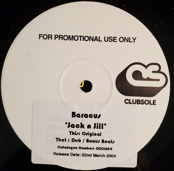Baracus : Jack N Jill (12", Promo)