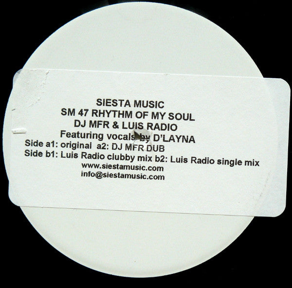 DJ MFR & Luis Radio Featuring D'Layna : Rhythm Of My Soul (12", W/Lbl, Sti)