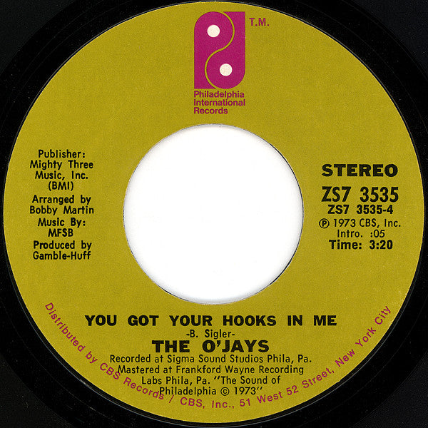 The O'Jays : Put Your Hands Together (7", Single, Styrene)