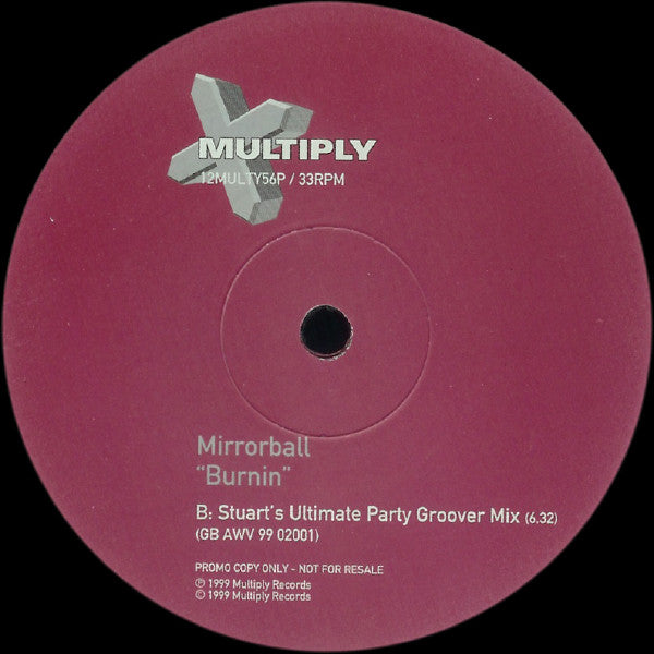 Mirrorball : Burnin (12", Promo)