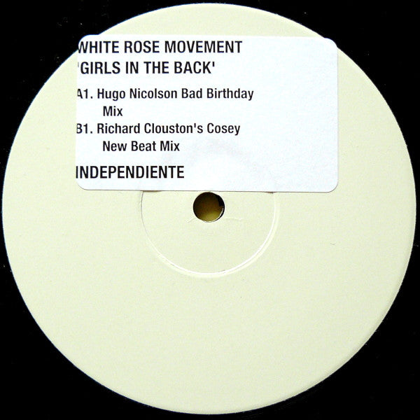 White Rose Movement : Girls In The Back (12", W/Lbl, Sti)