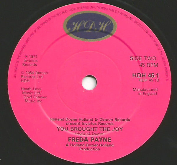 Freda Payne : Band Of Gold (7", Single, Bla)