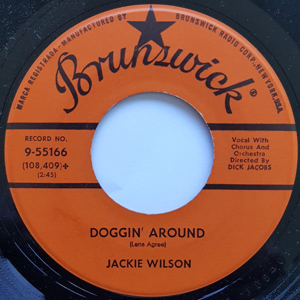 Jackie Wilson : Night / Doggin' Around (7", Single, Glo)