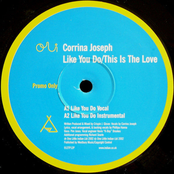 Corrina Joseph : Like You Do / This Is The Love (12", Promo)