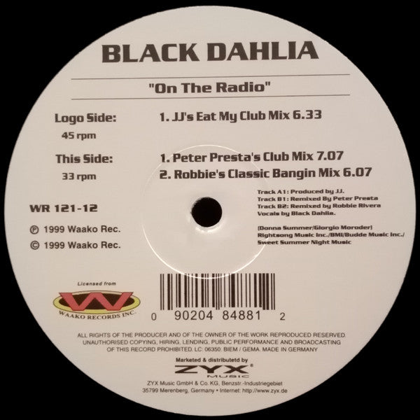 Black Dahlia : On The Radio (12")
