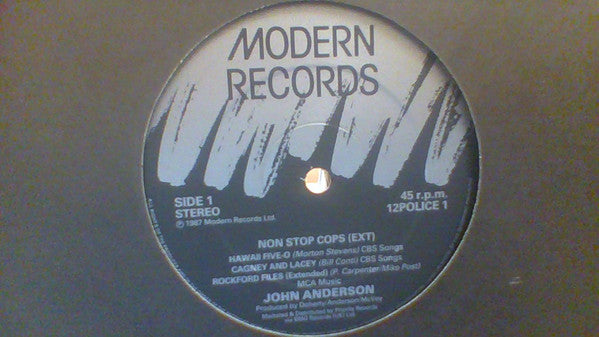 John Anderson : Non Stop Cops (Ext) (12")