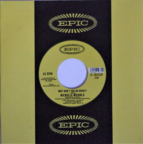 Nichelle Nichols : Know What I Mean / Why Don't You Do Right? (7", RSD, Single, RE)
