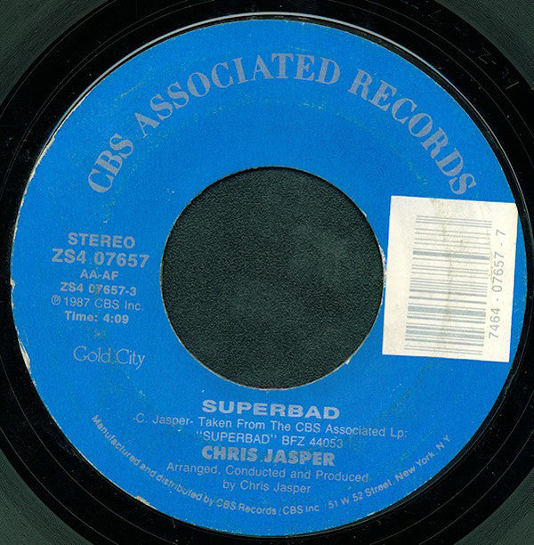 Chris Jasper : Superbad (7", Single, Styrene)