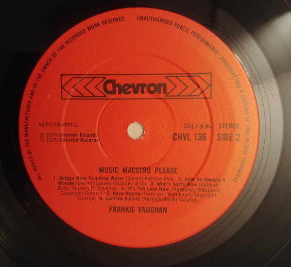 Frankie Vaughan : Music Maestro Please (LP)