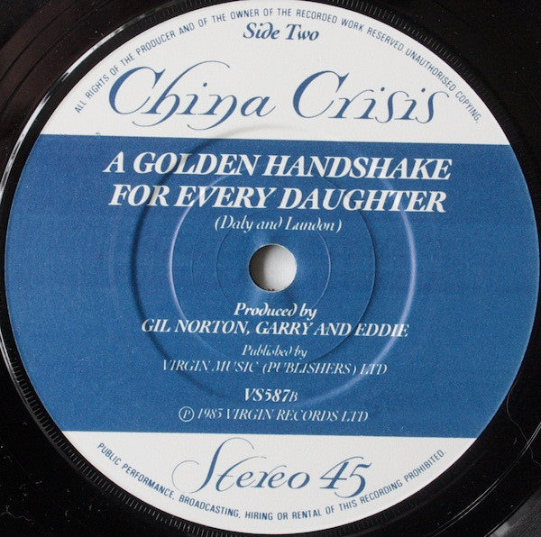 China Crisis : Tragedy & Mystery (7", Single, Pap)