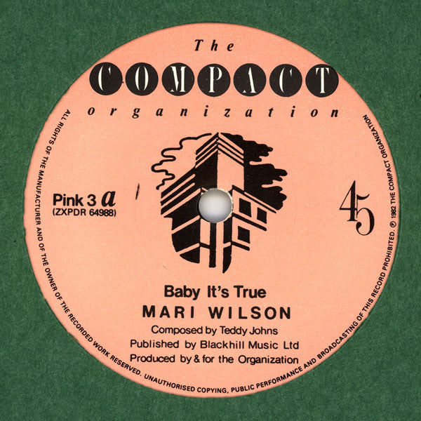 Mari Wilson : Baby It's True (7", Single)