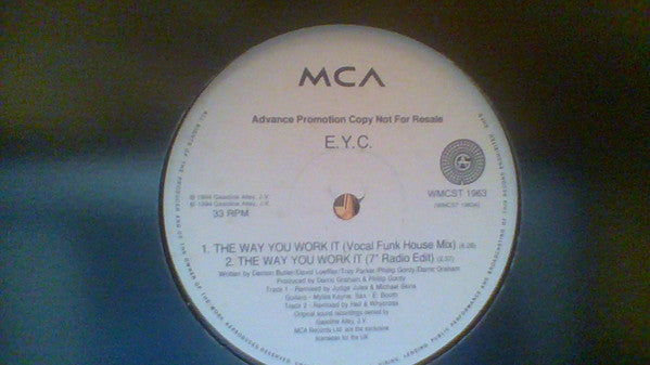E.Y.C. : The Way You Work It (12", Promo)